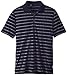 adidas Golf Men's Puremotion 2 Color Stripe Jersey Polo, Navy/White, X-Large