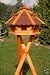 Garten & Freizeit : Vogelhäuschen, Vogelhaus mit Bitumschindeln, behandelt mit Ständer