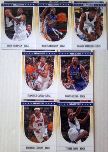 2011-12 Panini Hoops Sacramento Kings Team Set 7 Cards - Thonpson, Thornton, Greene, Garcia, Evans, Cousins, and More