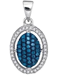 0.33CTW BLUE DIAMOND MICRO-PAVE PENDANT