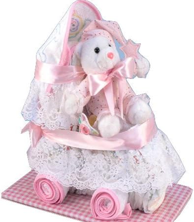 Diaper Carriage Baby Girl Gift Set