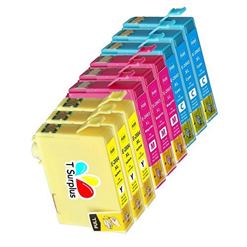 TS 9-PK COLOR T200XL (NOT T220) Remanufactured compatible ink cartridges for EPSON T200 (3 YELLOW, 3 MAGENTA, 3 CYAN) Expression Home XP-200, Expression Home XP-300, Expression Home XP-400, workforce WF-2530, Workforce WF-2540