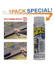 Flex Seal 10-Ounce As Seen on TV Liquid Rubber Sealant in a Can, Clear (1 Pack Special)