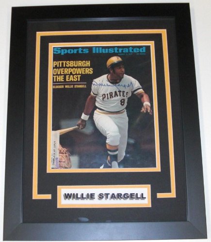 Willie Stargell Autographed Pittsburgh Pirates Sports Illustrated ~ Custom Framed - Framed MLB Photos, Plaques, and Collages