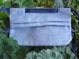 Medical Surgical Mask Liner to Be Worn Alone or Under Disposable Paper Mask for Protection Against Chemicals and Irritants -- Blue Shirting Stripe