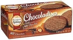 L'Abbaye Chocoladises, Hazelnut-Caramel, 4.59-Ounce Boxes (Pack of 4)