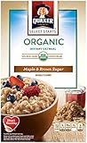 Quaker Instant Oatmeal Organic Maple & Brown Sugar, 8-Count Boxes (Pack of 4)