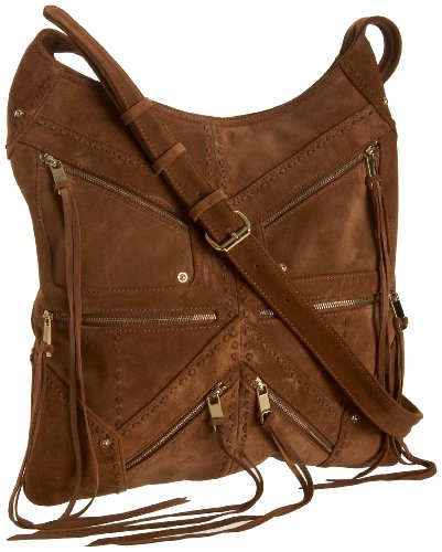 Rebecca Minkoff Loveletter Cross-Body Handbag - brown suede leather