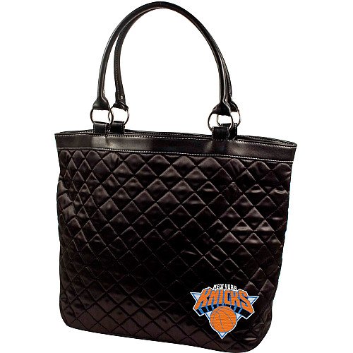 NY Knicks Quilted Tote, Black