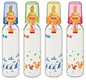 NUK 10212003 - Glasflasche bunt 250ml mit Latexventil-Sauger, Farbe nicht frei w&auml;hlbar