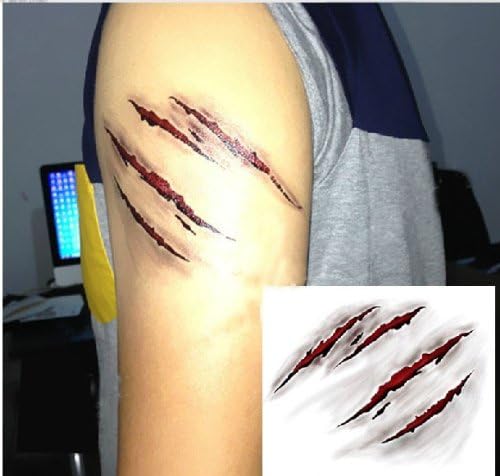 False Body Scar Type Temporary Tattoo stickers SB-17