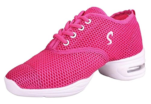 DPO Women's Lightweight Soft Sole Mesh Lace-up Dance Sneaker