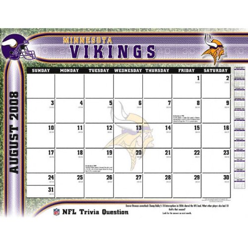 Minnesota Vikings NFL 22 x 17 Academic Desk Calendar