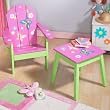 Butterfly Painted Adirondack Chair and Table Set for Girls