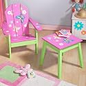 Butterfly Painted Adirondack Chair and Table Set for Girls