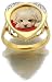 Custom Photo Heart Ring  Solid 14k Yellow Gold Heart Ring with Diamonds Created From Your Favorite Photo