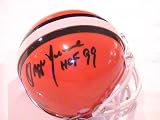 OZZIE NEWSOME SIGNED AUTOGRAPHED MINI HELMET CLEVELAND BROWNS COA + HOLOGRAM