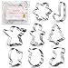 Q-Baker Cookie Cutters 8Pcs Winter Christmas Cookie Cutter Set Stainless Steel with Gingerbread Men,Christmas Tree,Snowflake, Candy Cane, Angel, Santa Face,Stocking,Mitten
