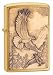 Zippo Cigarette Lighter, Where Eagles Dare, Brushed Brass, Personalised FREE