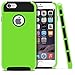 iPhone 6 Plus Case, MagicMobile® Cute Protective Hard Shockproof [Drop Protection] Fashion Cover for Apple iPhone 6 Plus (5.5') Impact Resistant Hybrid Thin Armor Case [ Green / Black ] with Screen Protector.