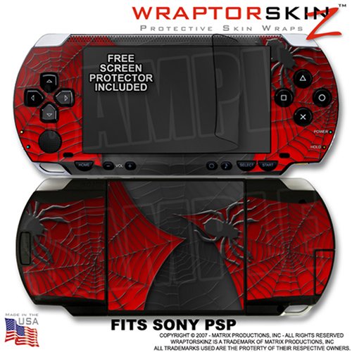 Sony PSP (original) Skin - Spider Web WraptorSkinzTM Kit by TuneTattoozTM