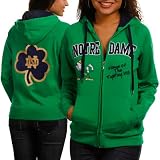 Notre Dame Fighting Irish Ladies Green Track Meet Full Zip Hoodie Sweatshirt