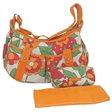 Tangerine Floral Hobo Diaper Bag