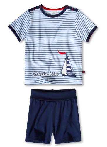 Sanetta Baby - Jungen Schlafanzug (Zweiteiler), gestreift 220800, Gr. 86, Blau (5966) Preisvergleich