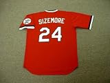 GRADY SIZEMORE Cleveland Indians Majestic Cooperstown Throwback Baseball Jersey, 2XL