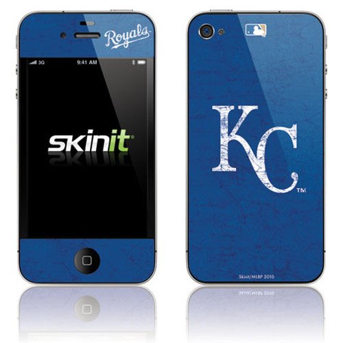 Skinit Kansas City Royals - Solid Distressed Vinyl Skin for Apple iPhone 4 / 4S