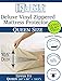 Mattress Protector Queen, Deluxe Vinyl Zippered Mattress Cover Encasement, Extra Heavy, Waterproof Bed Protector - Queen Size 80