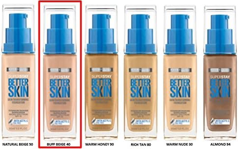Maybelline Superstay Better Skin Skin-Transforming Foundation - BUFF BEIGE 40