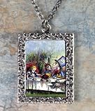Alice in Wonderland at the Tea Party Frame Necklace