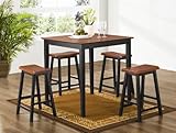 IMAGE OF 5 Piece Counter Height Dining/Pub Set in Two Tone Finish by Coaster