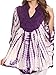 Sakkas Aneko Tie Dye Circle Poncho Blouse Top with Floral Emrbroidery and V Neck