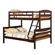 Walker Edison Twin/Double Solid Wood Bunk Bed, Brown by Walker Edison