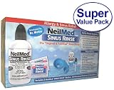 NeilMed Sinus Rinse - 2 Bottles - 2 NasaDocks - 100 Premixed Packets - Value Pack