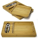 Mango Leaf 91089 Bamboo Nut Cracker with Serving Tray
