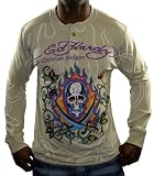 ED HARDY Christian Audigier Two Swords Henley Long Sleeve Mens Shirt