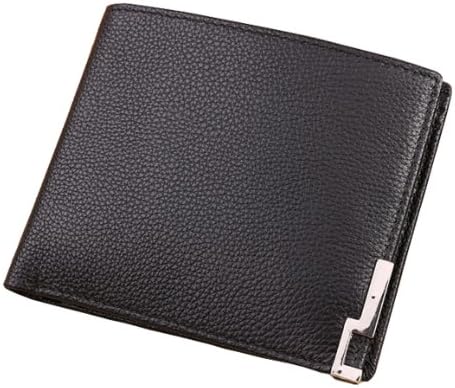 SAIERLONG Luxury Men's wallets blackhorizontal Genuine Leather