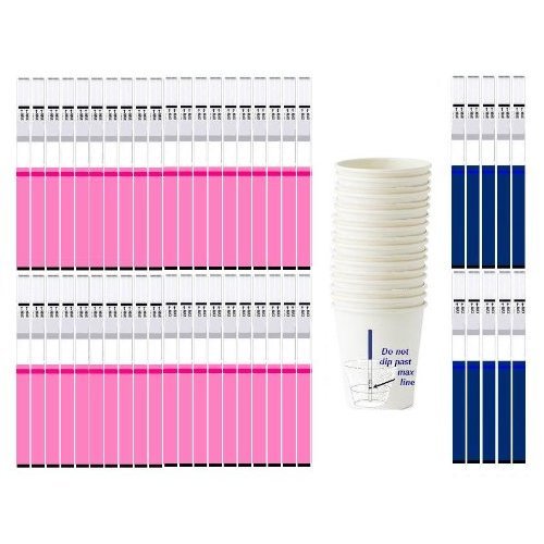 Watts 40 LH Ovulation Tests + 10 Early Pregnancy Test Strips HCG - All Medium 3.5mm Strips & 50 Cups