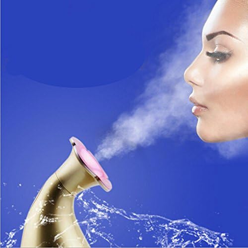 Nano Ionic Nanocare Facial Steamer /Ultrasonic Freestanding Handheld Steam Inhaler / Steam Vaporizer / Personal Steam Inhaler for Use /Essential Oils and Aromatherapy - golden