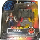 Star Wars Power of the Force Deluxe Han Solo Action Figure with Smuggler Flight Pack
