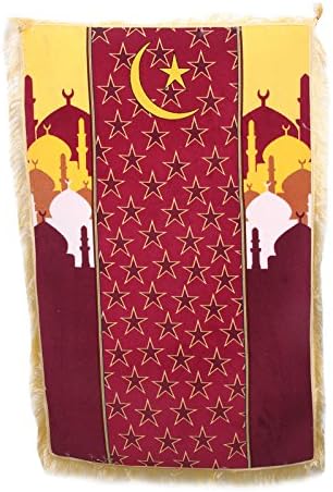 Genuine Orthopedic Prayer Rug with Layered Padding Mat - Prayer Rugs (Red)
