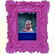 Baroque Heavy Pink Picture Frame With Double Inner Beading 4x6