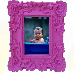 Baroque Heavy Pink Picture Frame With Double Inner Beading 4x6