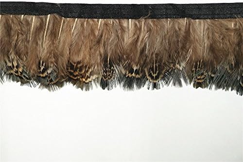 1yard natural pheasant Feathers Trim Fringe Ribbon Feather for Decoration DIY Cloth Bag (style1(5cm in width))