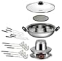 Fondue chinoise �lectrique tout inox avec grill - Unold 48746 - 1350 watts
