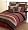 Brick Red Jacaranda Striped Micro Suede Luxury Bed in a Bag Comforter 6 piece Bedding Set - Queen Size