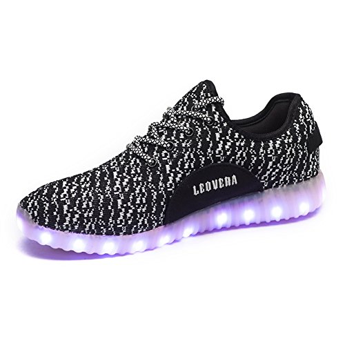 LeoVera Men Women USB Charging LED Light Shoes Flashing Sneakers